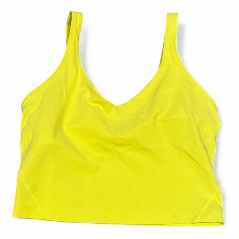 Lululemon Align Womens VNeck Tank Top Size 4 Yellow Yoga - Picture 2 of 3